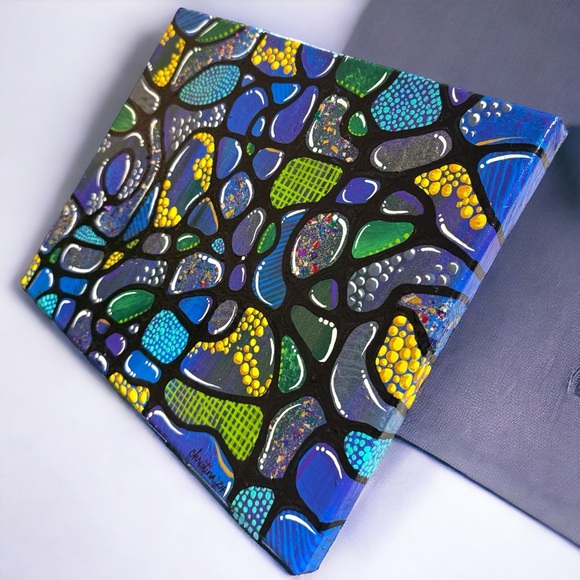 Original Hand-Painted Abstract Canvas Painting - 8” x 10” - New & Ready to Hang! - Picture 7 of 10